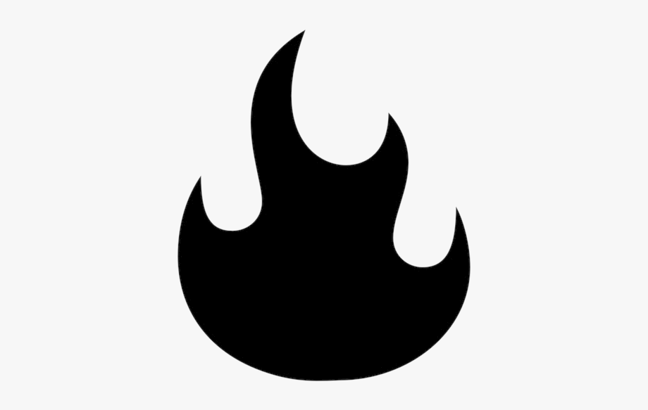 clipart flames silhouette