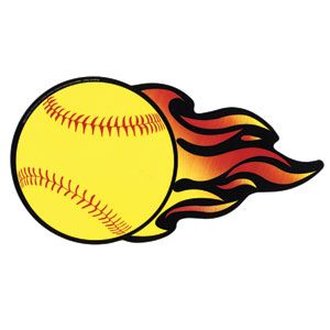 clipart fire softball