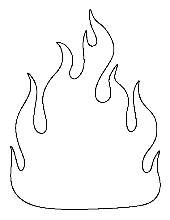 Use the printable outline. Flames clipart fire pattern
