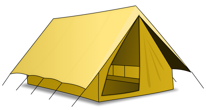 clipart fire tent