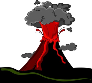 Wikiclipart . Fire clipart volcano