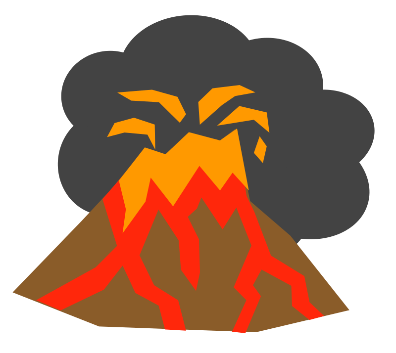 clipart fire volcano