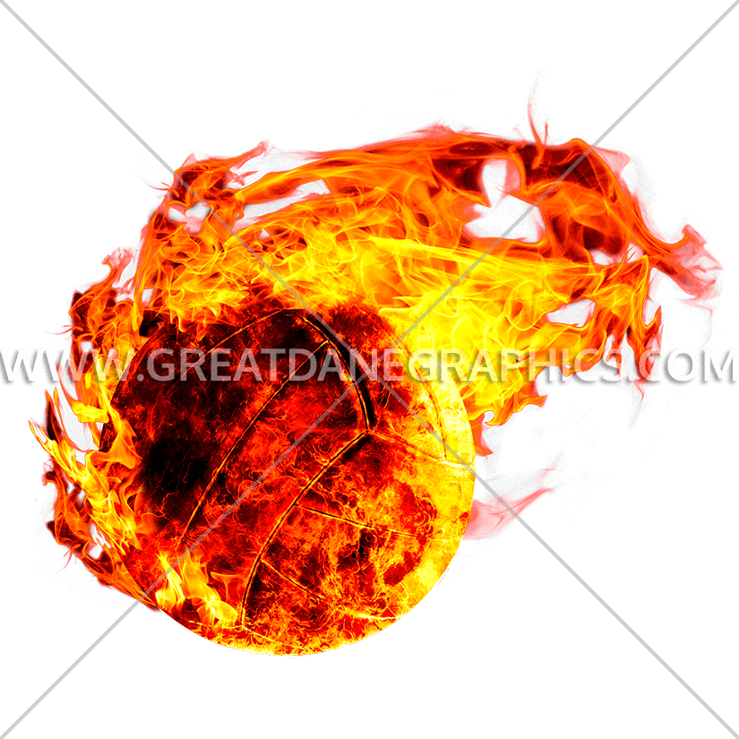 clipart flames volleyball