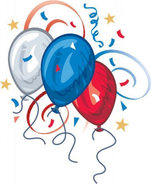 Patriotic balloons clip art. Fireworks clipart balloon