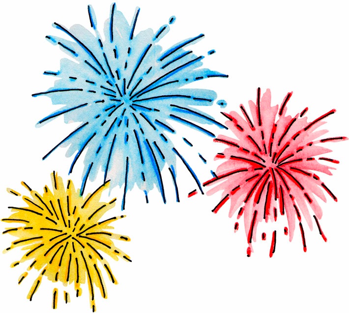 clipart fireworks doodle