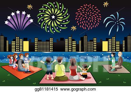 fireworks clipart family event
