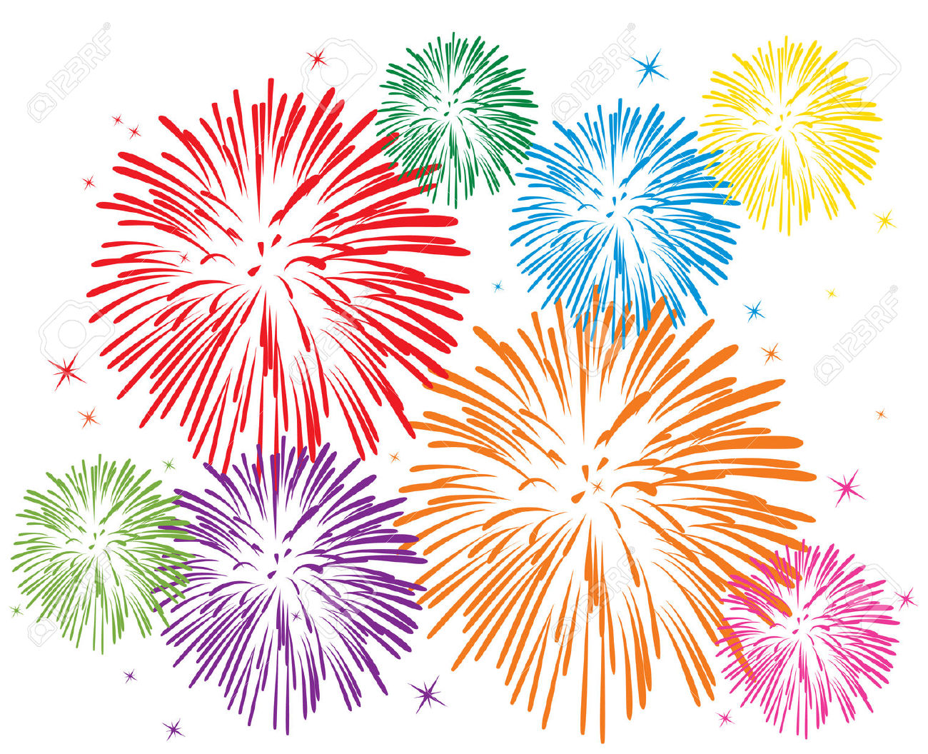 clipart fireworks fire works