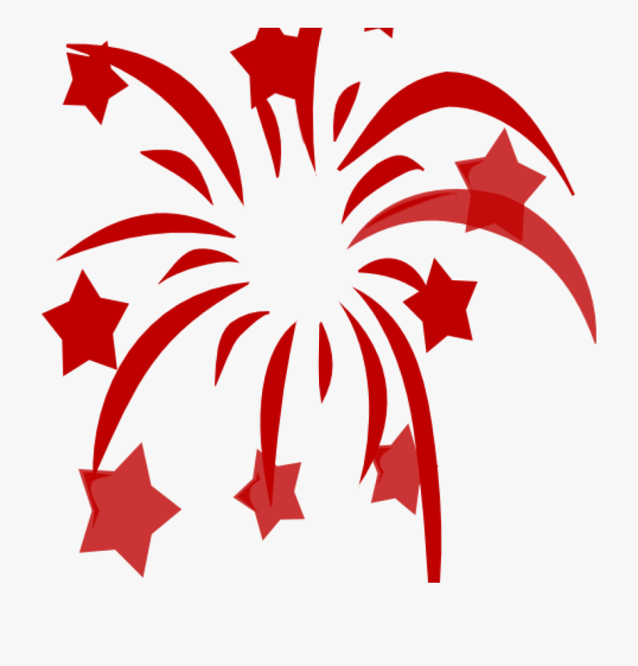 firework clipart red
