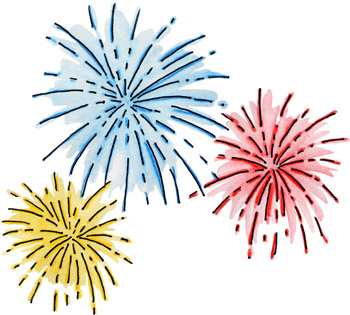 fireworks clipart parade