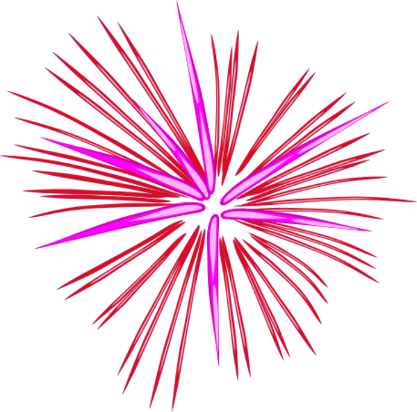 clipart fireworks pink