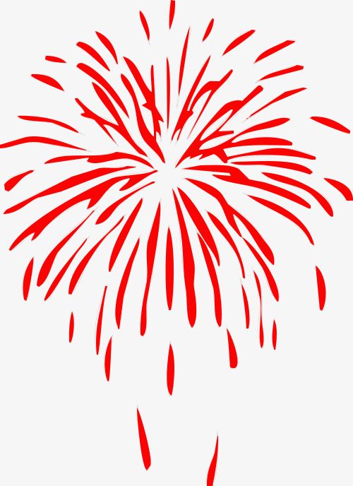 . Clipart fireworks red