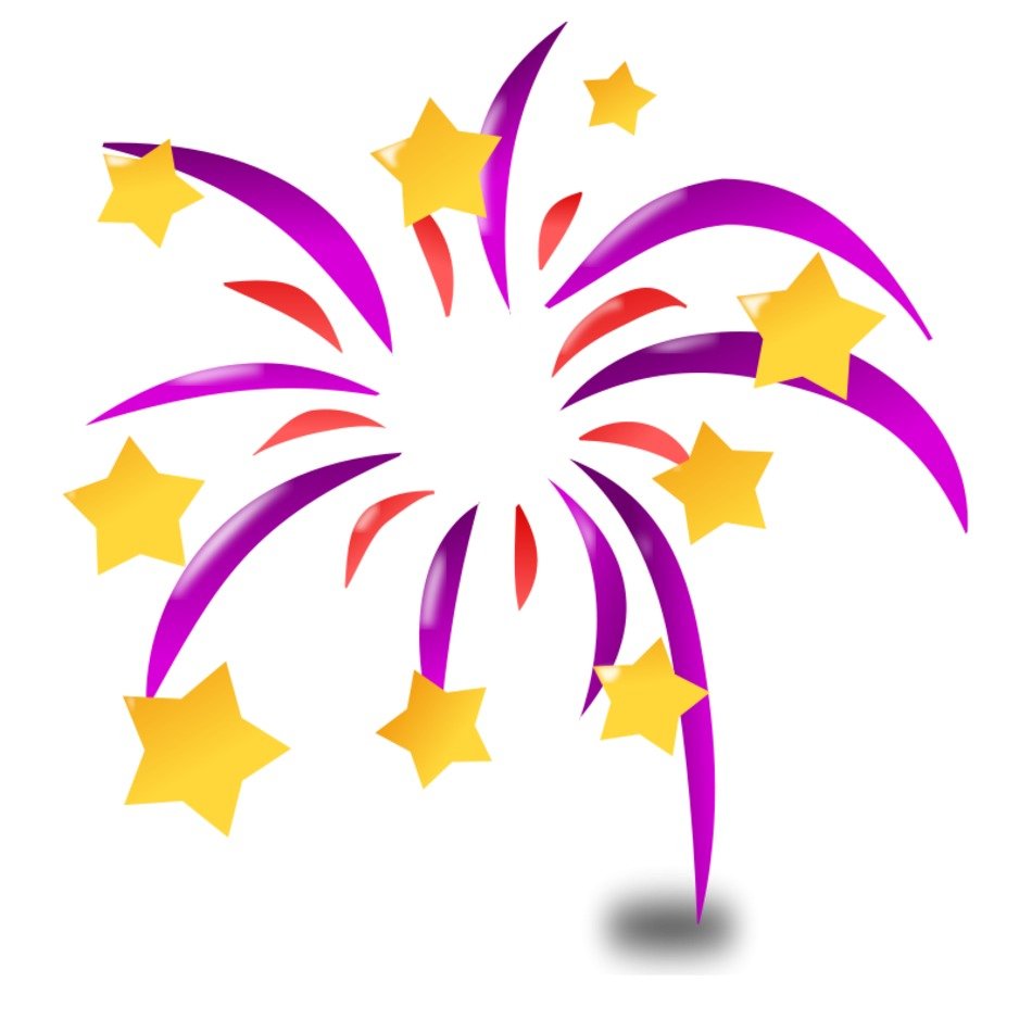 clipart fireworks shooting star