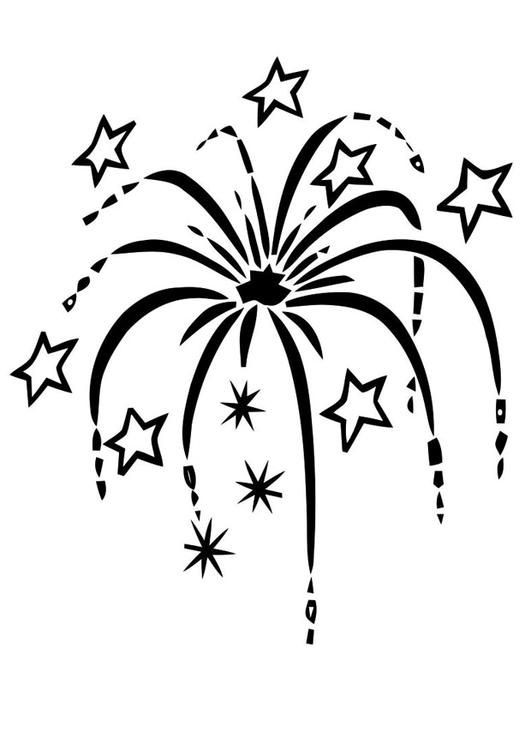 fireworks clipart stencil