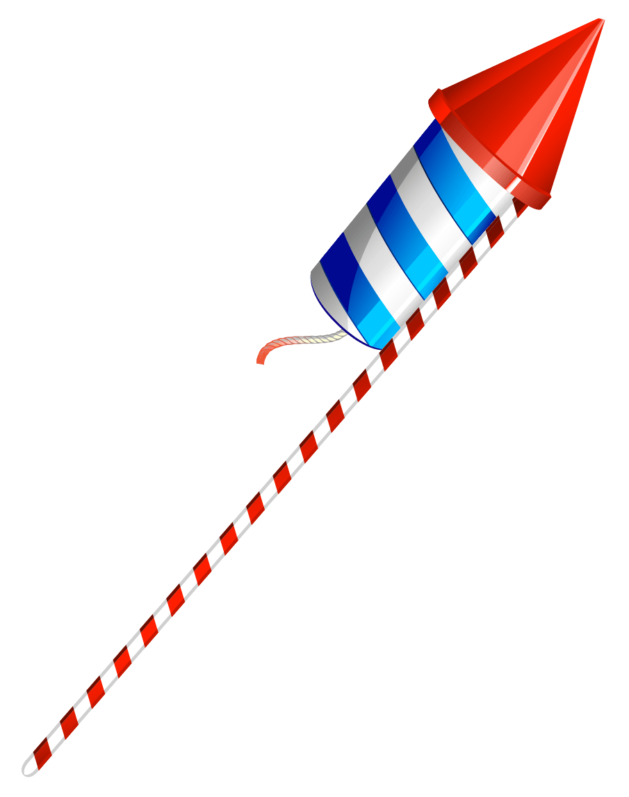 Happy of fireworks transparent. Clipart rocket fourth july