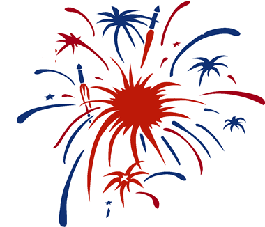 Clipart fireworks watercolor.  th of july