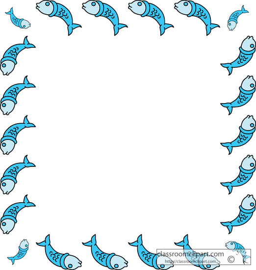 Border station . Clipart fish boarder