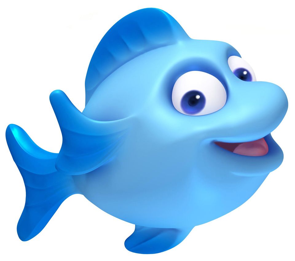 fish clipart character