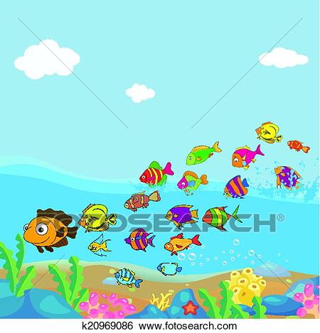 Clipart fish family. Free download clip art