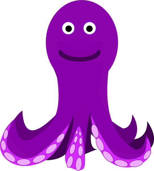 Girly clipart octopus. Purple clip art at