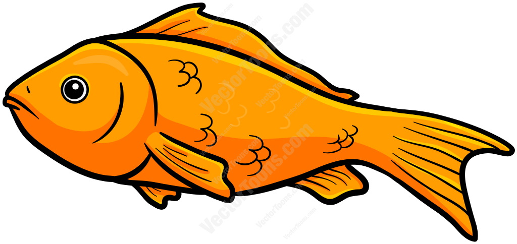 Cartoon orange objects pencil. Clipart fish pdf