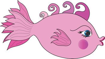 Clipart fish pink. Cartoon clip art free