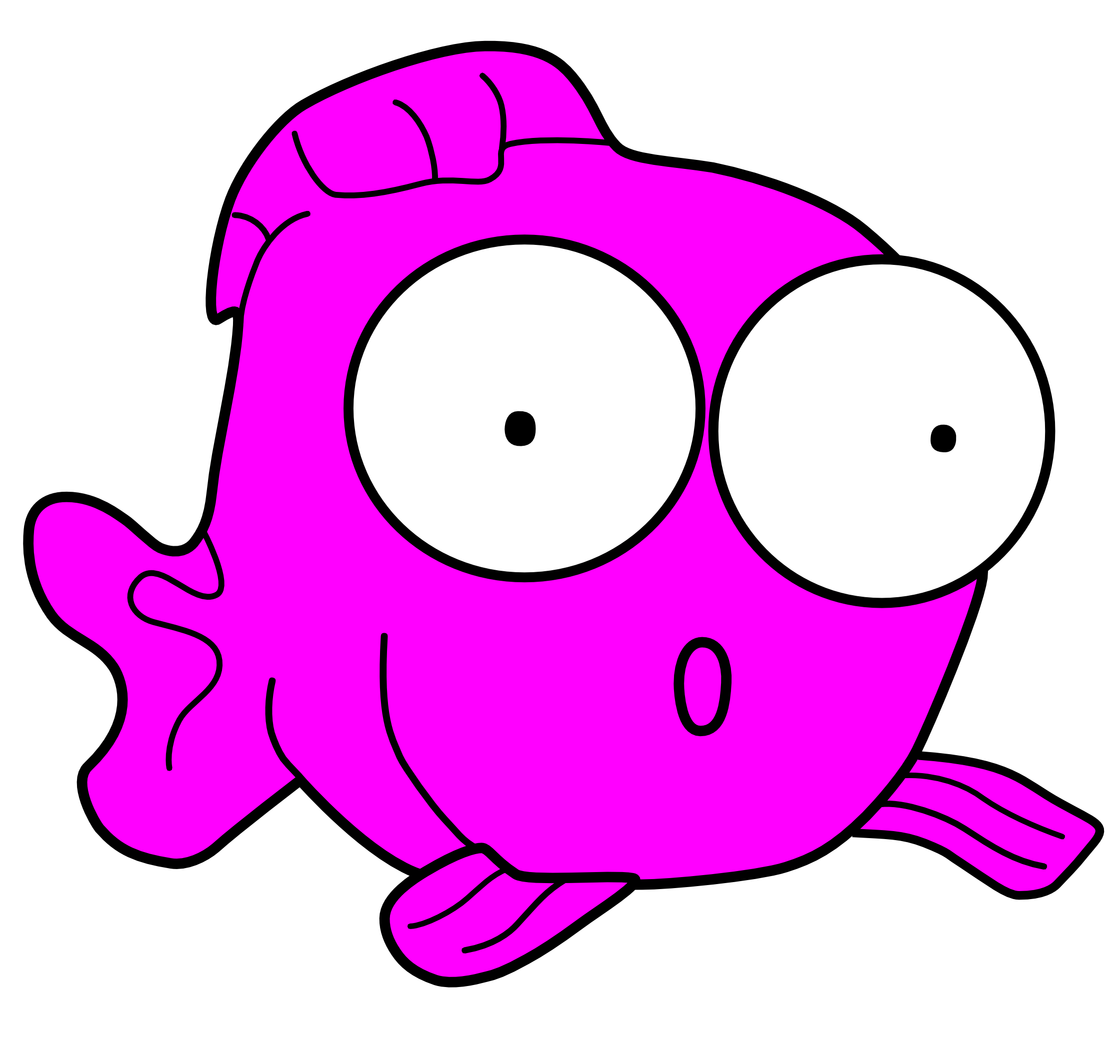 clipart fish pink