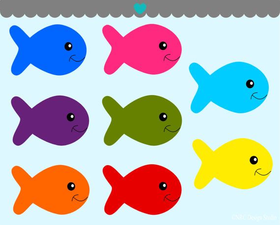 Colorful clip art best. Clipart fish printable