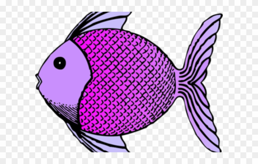 fish clipart purple