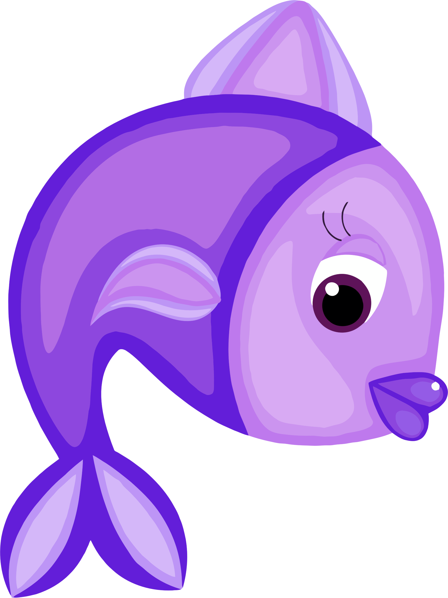 clipart fish purple