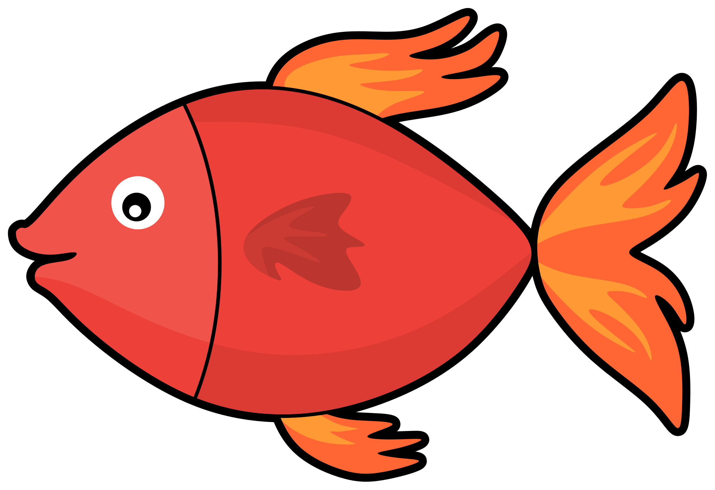 clipart fish red
