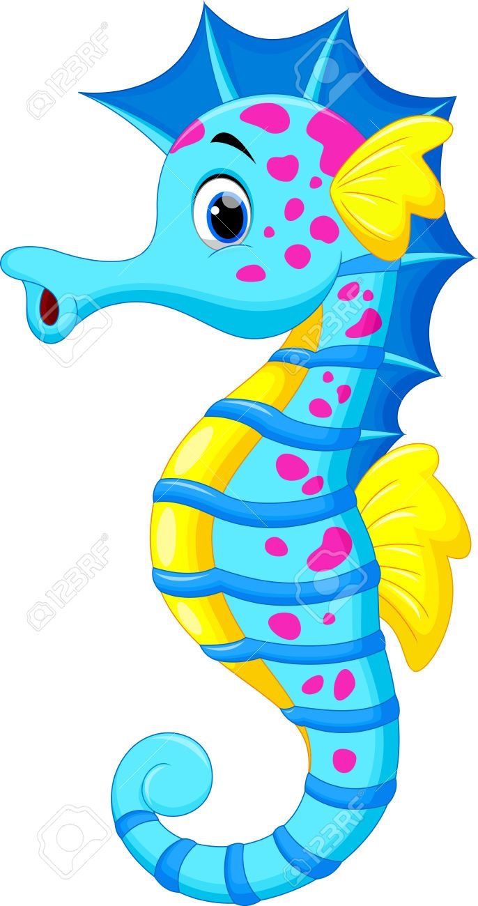 clipart fish seahorse