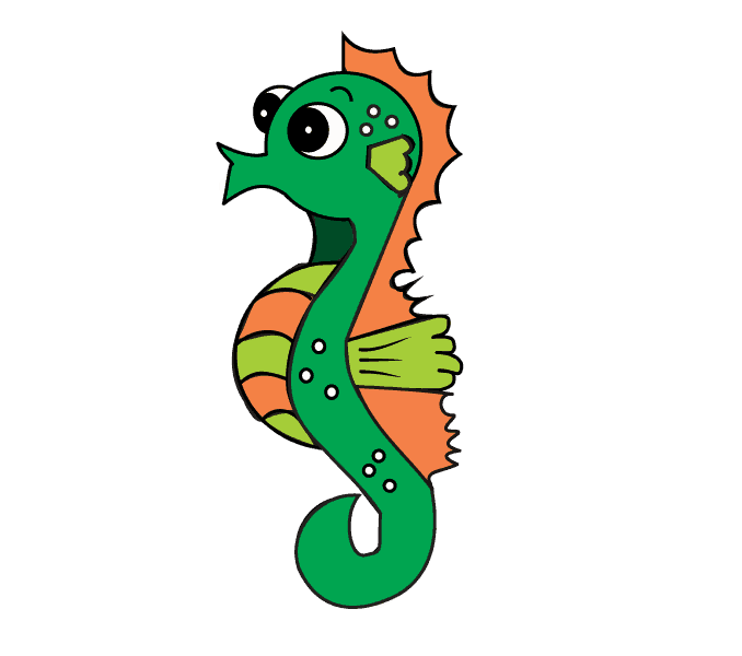 clipart fish seahorse