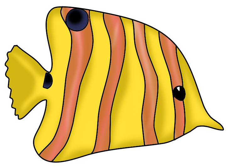 fish clipart orange
