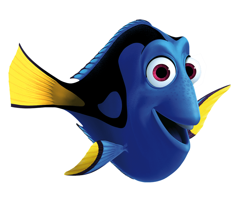 Fish clipart dory. Squirt side view transparent