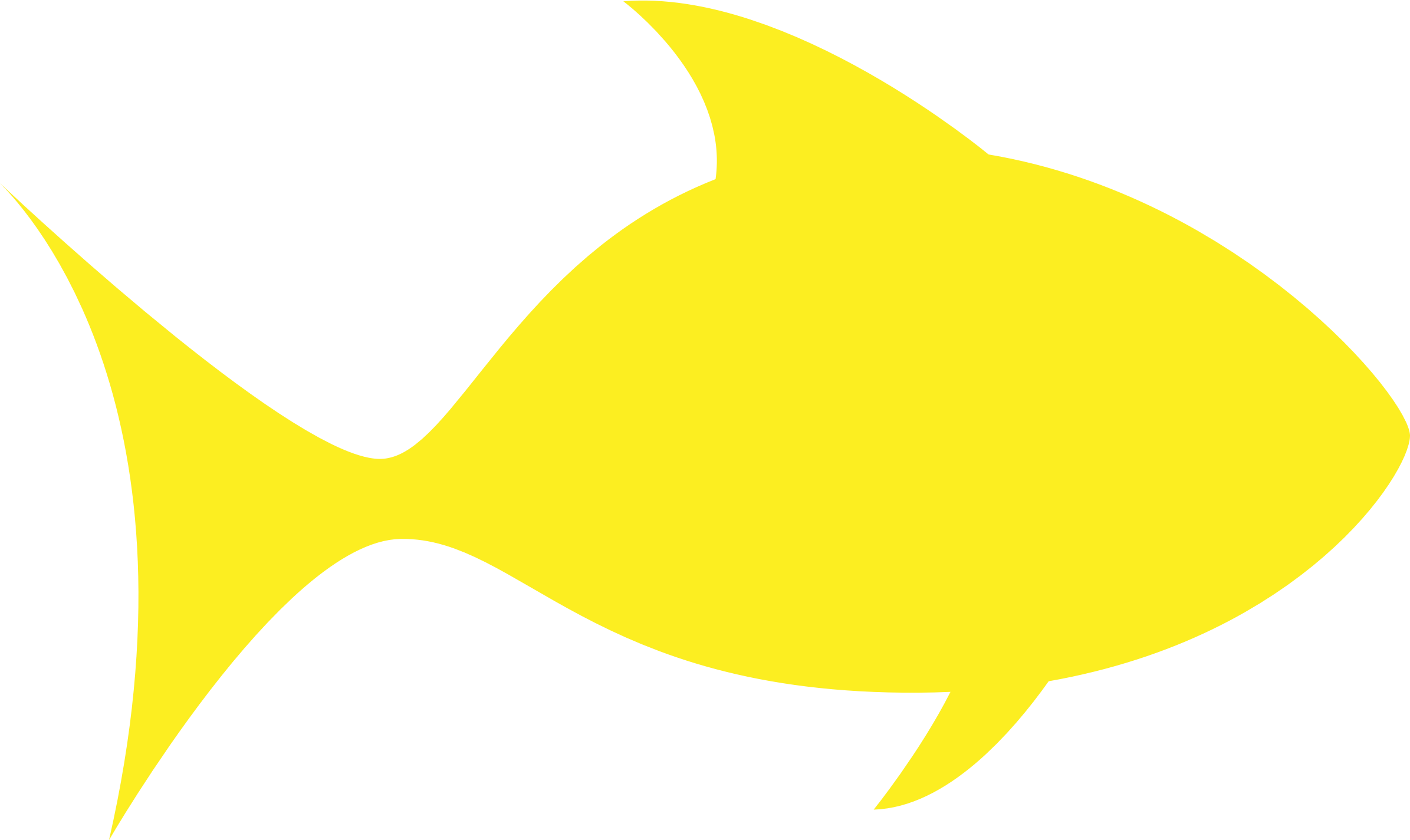 A yellow big image. Fish clipart icon