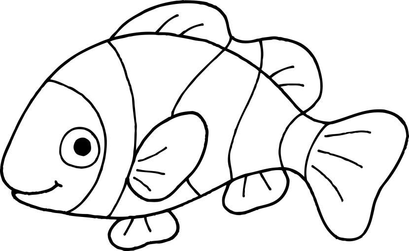 Free black and white. Clipart fish simple