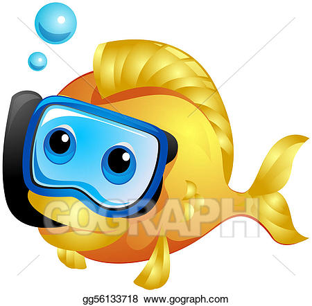 clipart fish snorkeling