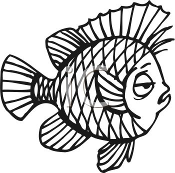 clipart fish tired