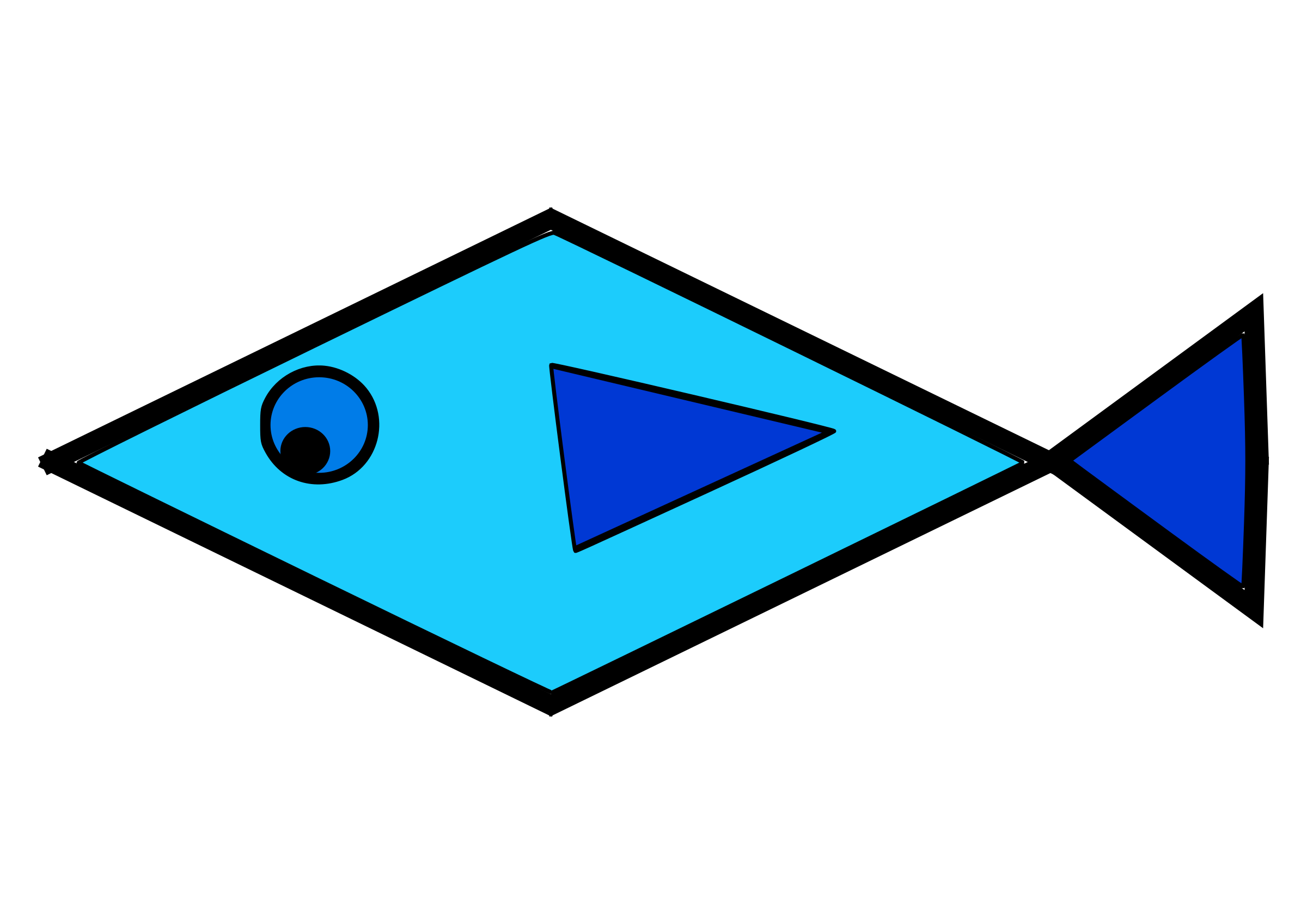 clipart fish triangle