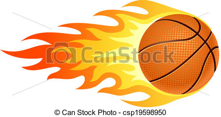 With station . Clipart flames basketball