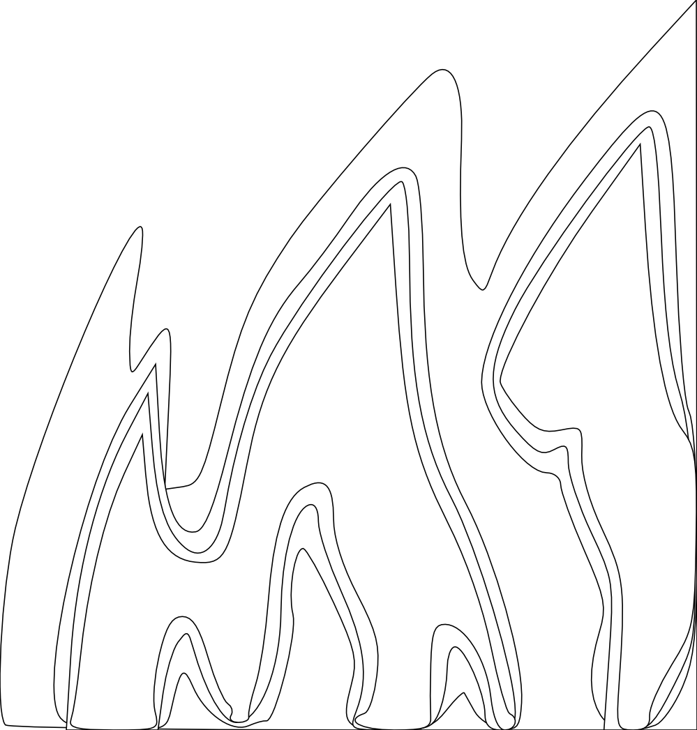 clipart flames black and white