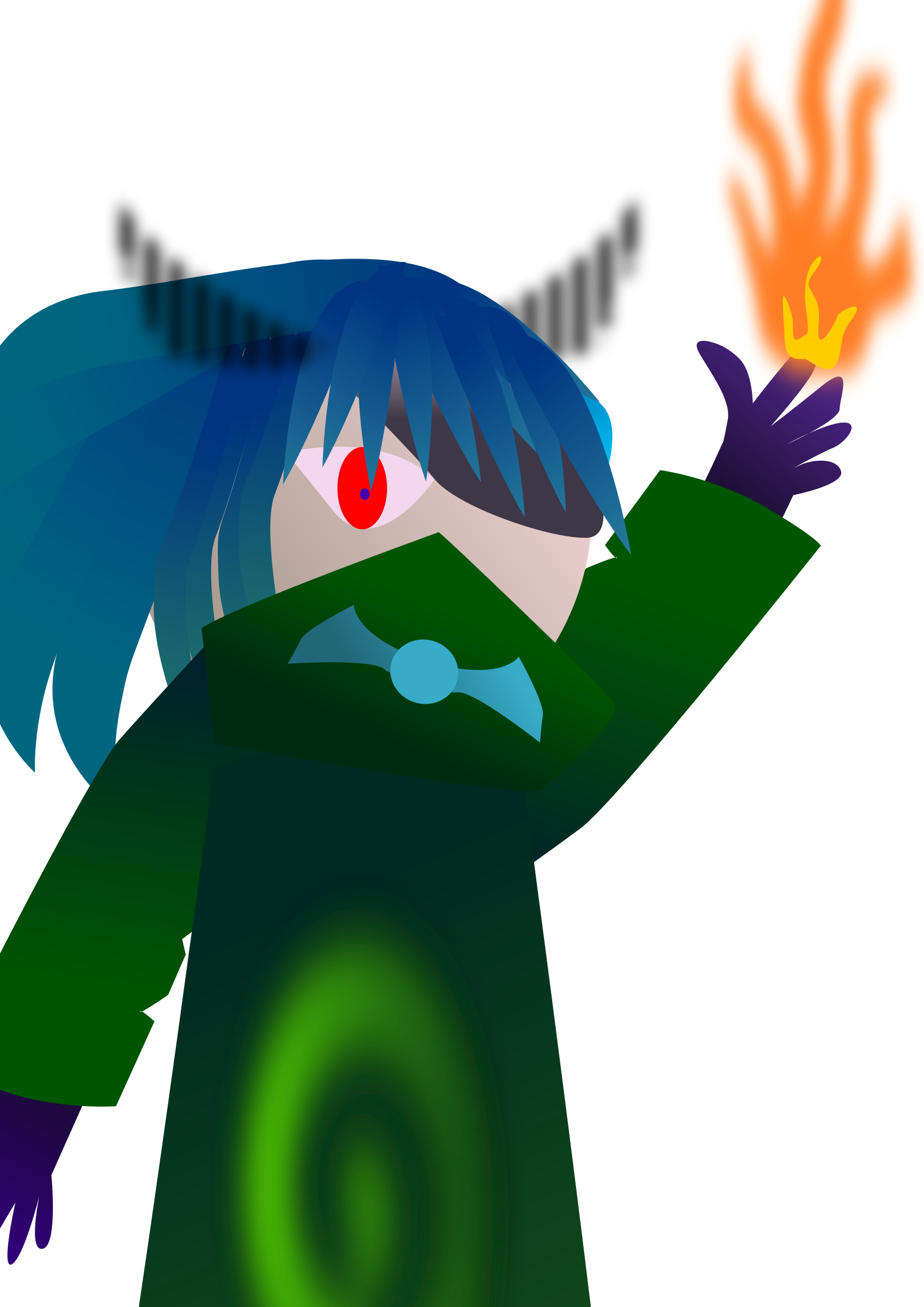flame clipart character