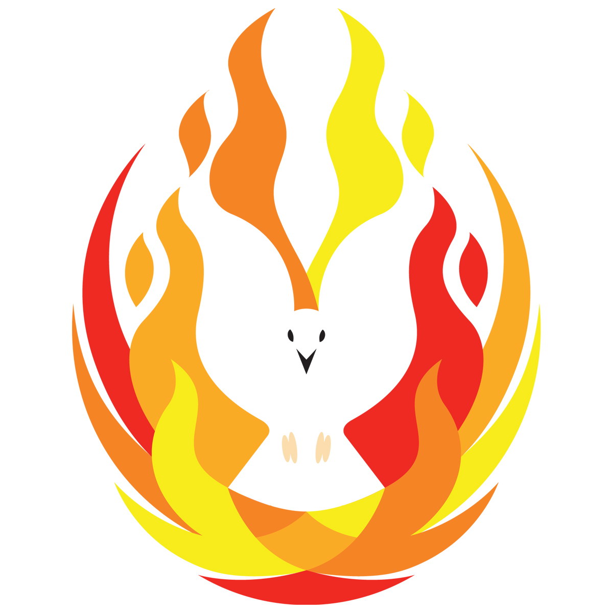 doves clipart flame