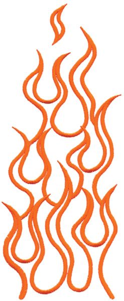 Flame outline design ballroom. Clipart flames embroidery