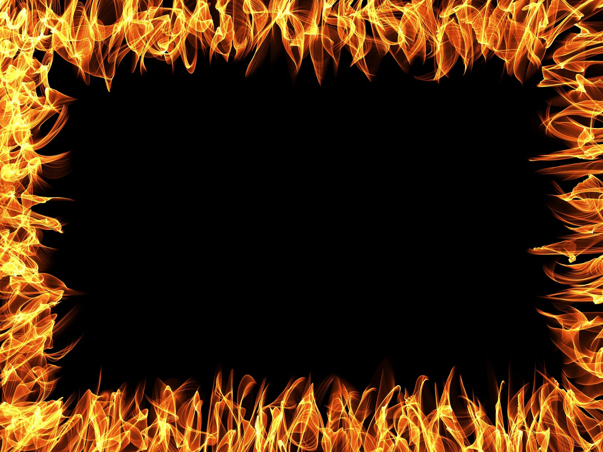 clipart flames frame