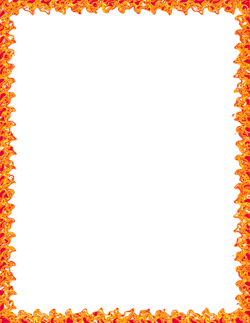 clipart flames frame