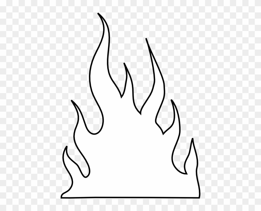 flames clipart line drawing