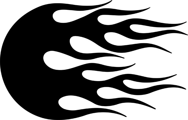 clipart flames old school