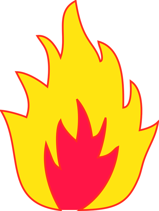 clipart flames outline