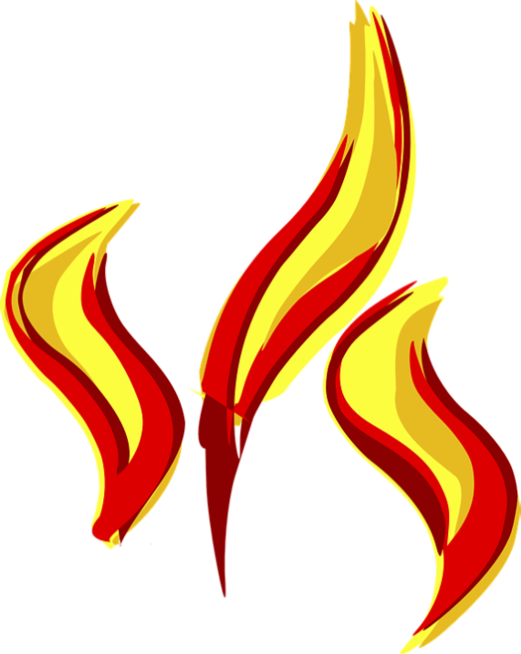 clipart flames pentecost